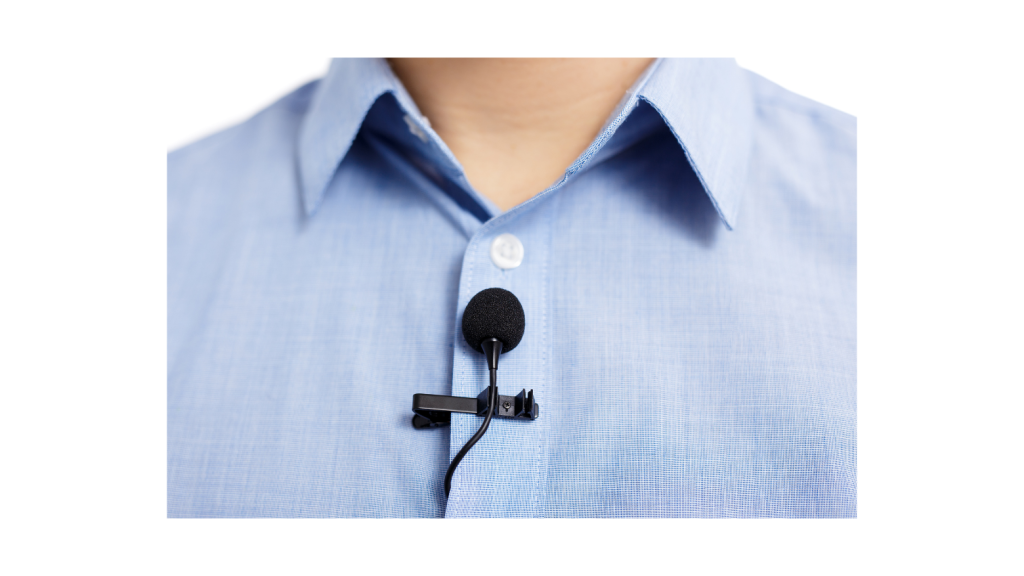 A Lavalier microphpone, even if muted later, is best to capture subtle sound cues if needed
